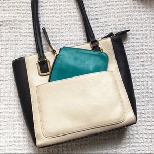 NINE WEST ADDI COLORBLOCK FAUX-LEATHER TOTE